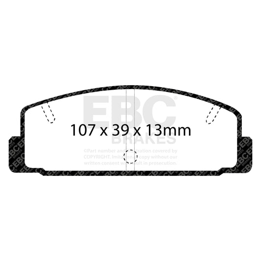 EBC Zestaw klocków hamulcowych REDSTUFF tył Mazda FA6749280 GEYC2643ZA