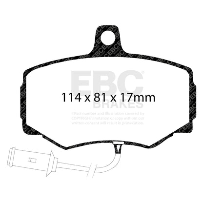 EBC REDSTUFF Front Brake Pad Set Daimler Jaguar JLM577