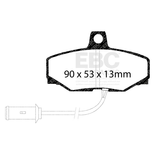 EBC Zestaw klocków hamulcowych REDSTUFF tył Daimler Jaguar JLM11686 JLM603