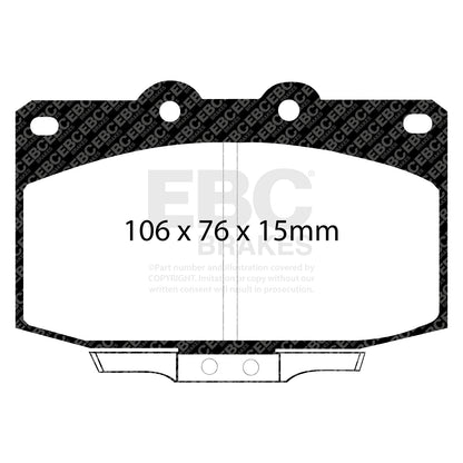 EBC GREENSTUFF Front Brake Pad Set Mazda FB3449280D FDZ33328ZA