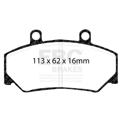 EBC YELLOWSTUFF Front Brake Pad Set Umm Volvo 2711794 2711828