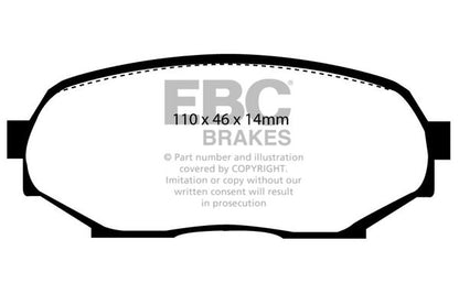 EBC REDSTUFF Brake Pad Set Geo Isuzu Mazda