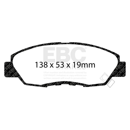 EBC Zestaw klocków hamulcowych ULTIMAX2 przód Honda 45022SM4A01 45022SM4G00
