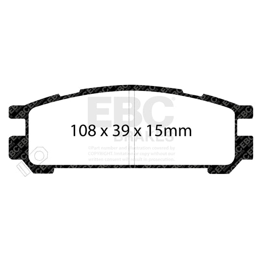 EBC Zestaw klocków hamulcowych ULTIMAX2 tył Subaru 26296AA060 26296AA062