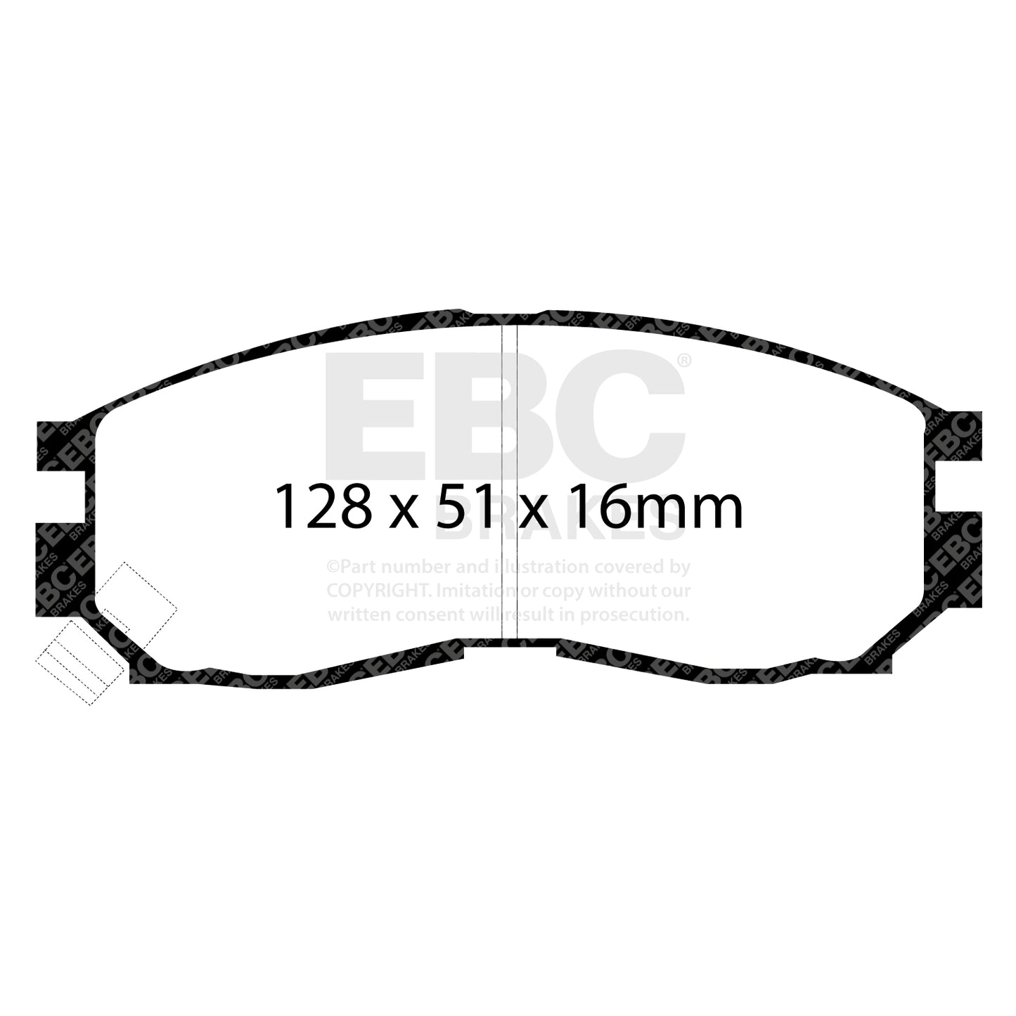 EBC REDSTUFF Front Brake Pad Set Mitsubishi