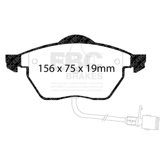 EBC GREENSTUFF Front Brake Pad Set Audi Volkswagen 4A0698151