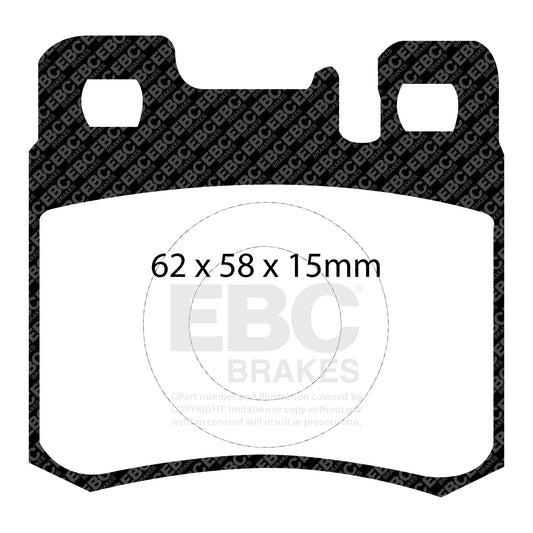 EBC REDSTUFF Rear Brake Pad Set Mercedes-Benz 0014201320