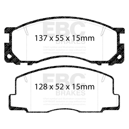EBC GREENSTUFF Front Brake Pad Set Toyota 449128220