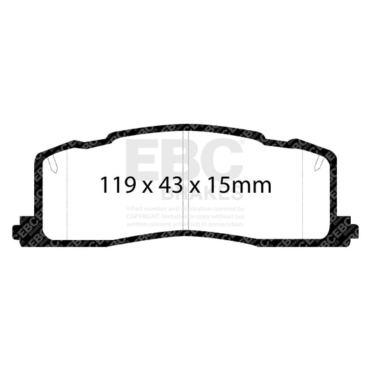 EBC ULTIMAX2 Rear Brake Pad Set Toyota