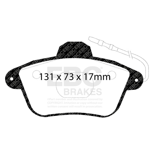 EBC ULTIMAX2 Front Brake Pad Set Peugeot 425089