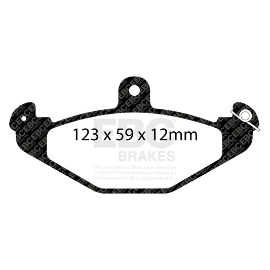 EBC GREENSTUFF Brake Pad Set Rear Lotus Opel Strathcarron Tesla