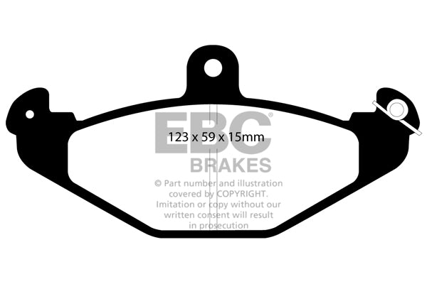 EBC ULTIMAX2 Brake Pad Set Rear Renault 6025308186 7701201321