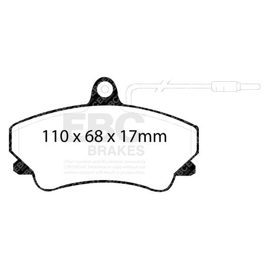 EBC ULTIMAX2 Brake Pad Set front Renault 6025170170