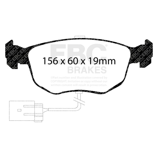 EBC Zestaw klocków hamulcowych GREENSTUFF przód Ford 1022078 6877835