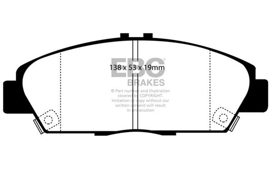EBC REDSTUFF Brake Pad Set Honda