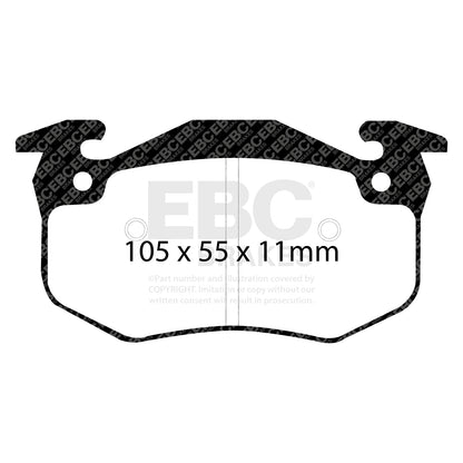 EBC YELLOWSTUFF Rear Brake Pad Set Renault 7701204036