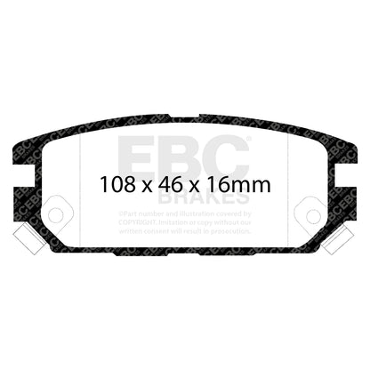 EBC Greenstuff Rear Brake Pad Set