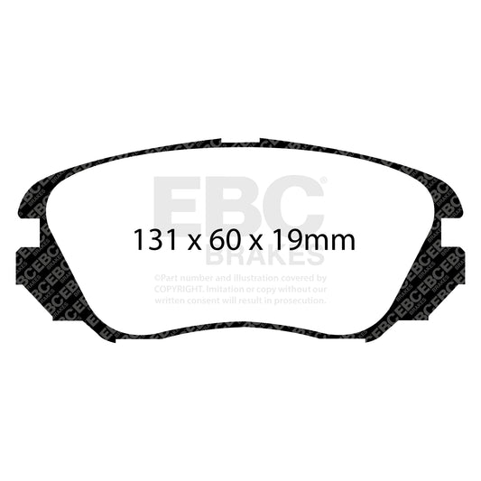 EBC REDSTUFF Front Brake Pad Set Opel Saab Vauxhall