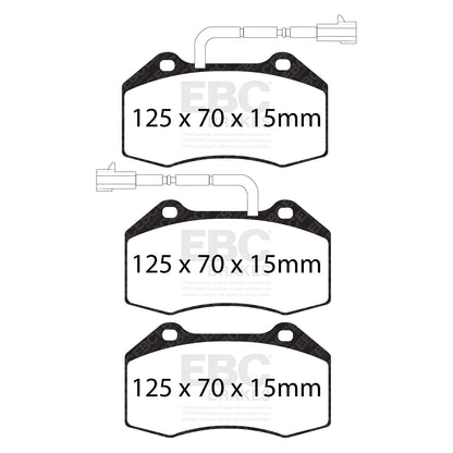 EBC GREENSTUFF Brake Pad Set front Abarth Alfa Romeo Fiat