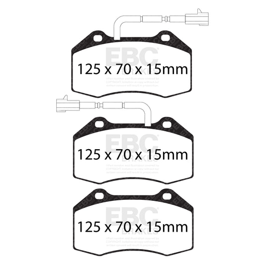 EBC ULTIMAX2 Front Brake Pad Set Abarth Alfa Romeo Fiat