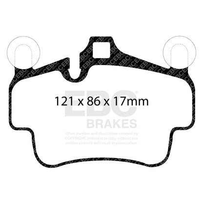 EBC YELLOWSTUFF Brake Pad Set Porsche 99735193902 99735193903