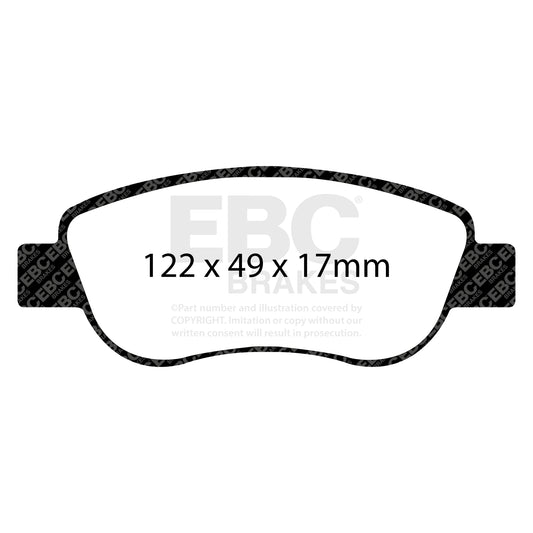 EBC ULTIMAX2 Brake Pad Set front Renault
