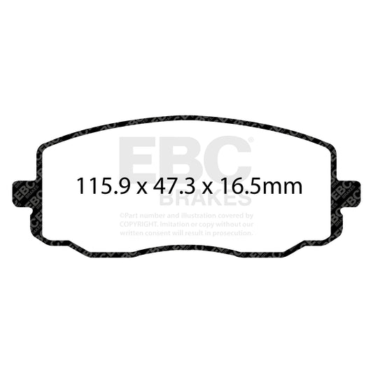 EBC ULTIMAX2 Front Brake Pad Set Hyundai Kia Naza 58101-0XA01