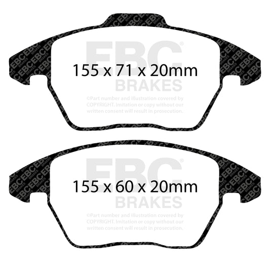 EBC ULTIMAX2 Front Brake Pad Set Citroen Peugeot 4253.43