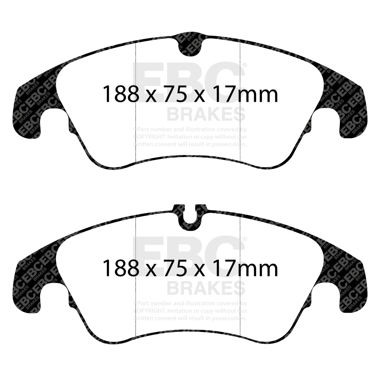 EBC Zestaw klocków hamulcowych REDSTUFF przód Ford 1577447 1675380