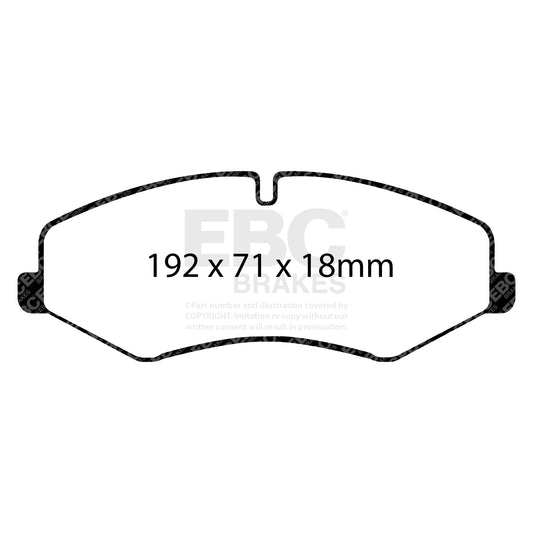 EBC ULTIMAX2 Front Brake Pad Set Land Rover LR015578 LR016962