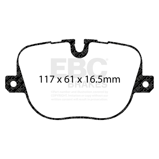 EBC ULTIMAX2 Brake Pad Set rear Land Rover LR015577