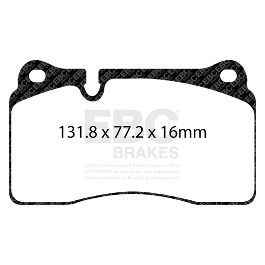 EBC REDSTUFF Front Brake Pad Set Audi Seat 8J0698151H
