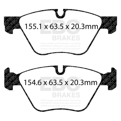 EBC ULTIMAX2 Front Brake Pad Set BMW 34116771868
