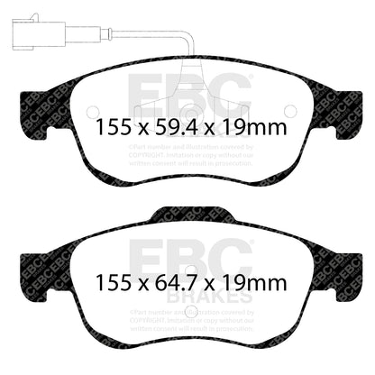 EBC GREENSTUFF Front Brake Pads Set Alfa Romeo 0000077365355