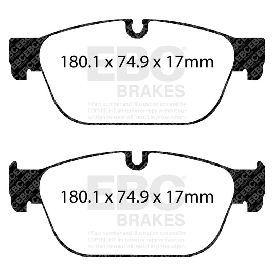 EBC REDSTUFF Front Brake Pad Set Citroen Peugeot 425473