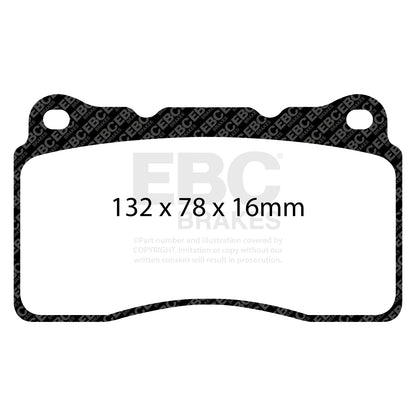 EBC Zestaw klocków hamulcowych REDSTUFF przód Cadillac Opel Saab Vauxhall