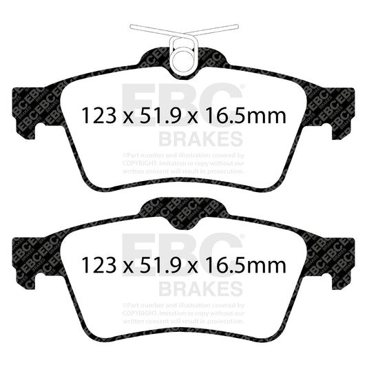 EBC ULTIMAX2 Rear Brake Pad Set Peugeot 4254.A8