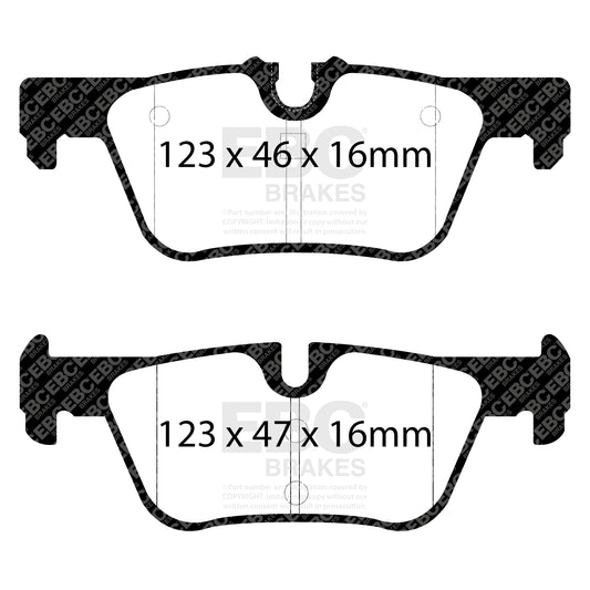EBC Zestaw klocków hamulcowych ULTIMAX2 tył BMW 34206799809 34216850569