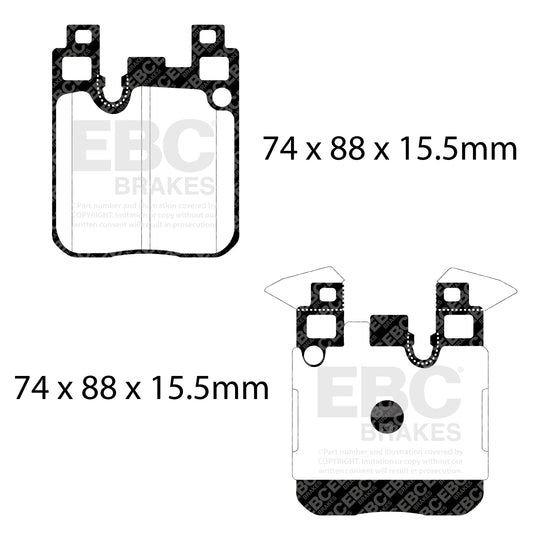 EBC GREENSTUFF Rear Brake Pad Set BMW 34216855474