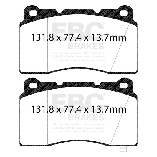 EBC REDSTUFF Front Brake Pad Set