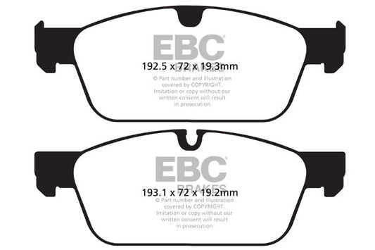 EBC Zestaw klocków hamulcowych ULTIMAX2 Mercedes-Benz 0064203720 0074200920