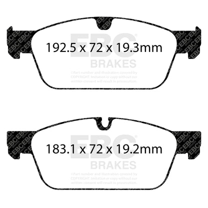 EBC Zestaw klocków hamulcowych YELLOWSTUFF przód Mercedes-Benz 0064203720