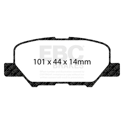 EBC ULTIMAX2 Brake Pad Set Rear Citroen Mazda Mitsubishi