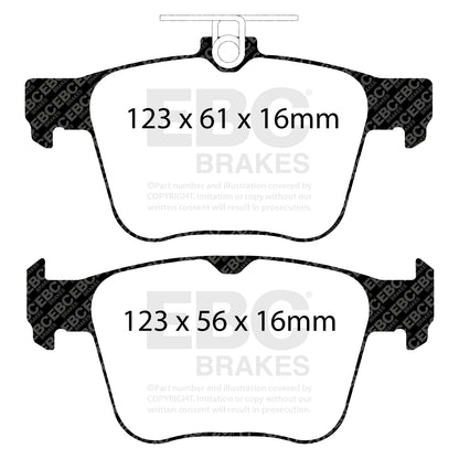 EBC GREENSTUFF Brake Pad Set rear Audi Cupra Seat Skoda