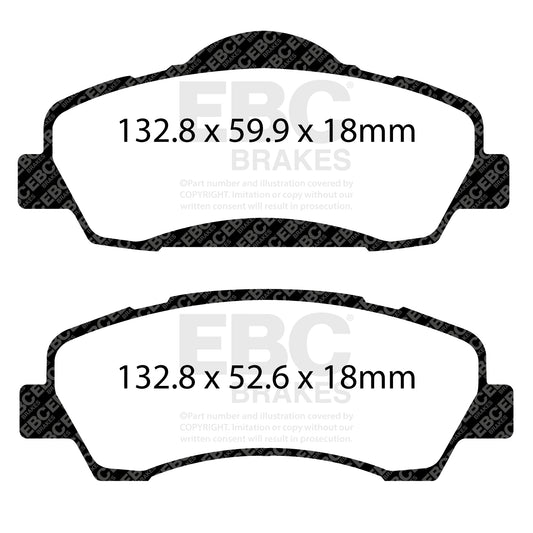 EBC GREENSTUFF Front Brake Pad Set Citroen Peugeot