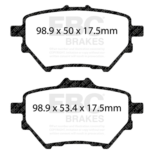 EBC Zestaw klocków hamulcowych ULTIMAX2 tył Citroen Commercial DS Fiat Jeep