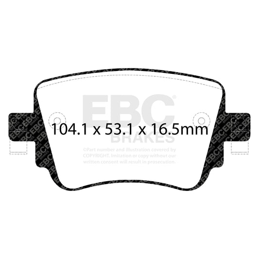 EBC Zestaw klocków hamulcowych ULTIMAX2 tył Audi Seat Skoda