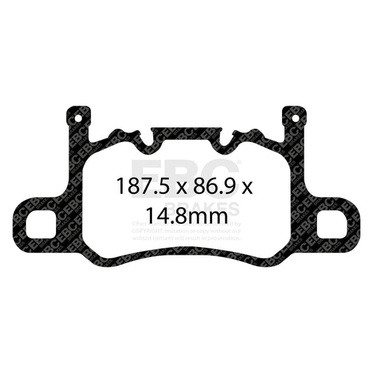 EBC REDSTUFF Rear Brake Pad Set Porsche