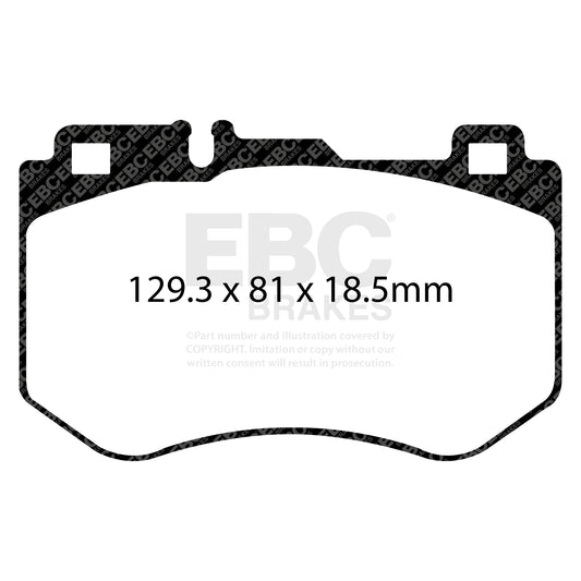 EBC REDSTUFF Front Brake Pad Set Mercedes-Benz