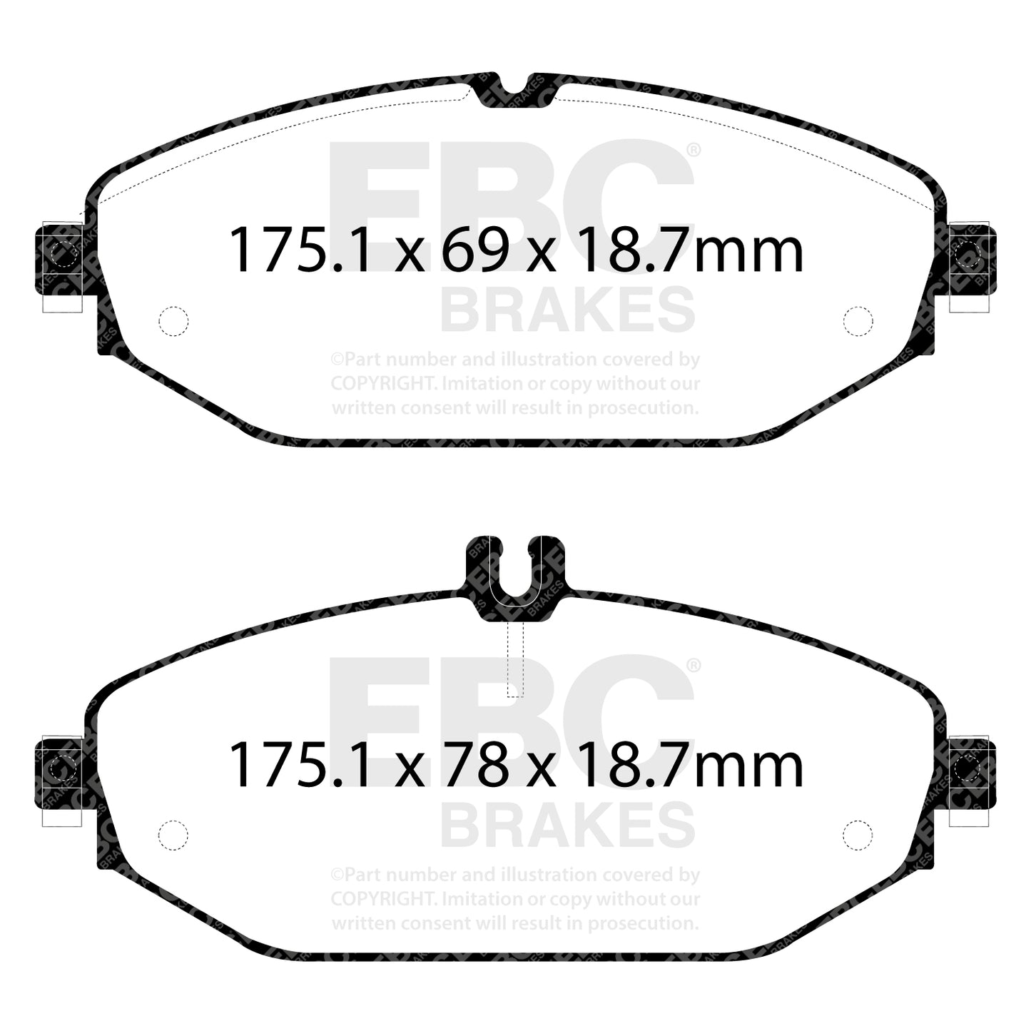 EBC YELLOWSTUFF Front Brake Pad Set Mercedes-Benz 0084202820